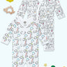 Jabla Style Infant Romper Combo Of 2: Dinos On The Round- Foxier Than The Fox