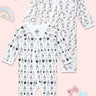 Jabla Style Infant Romper Combo Of 2: Rainbow Dazzler-Hearts And Fluffs