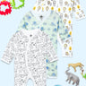 Jabla Style Infant Romper Combo of 3-Lion King-Jungle Elephant-The Jungle Book