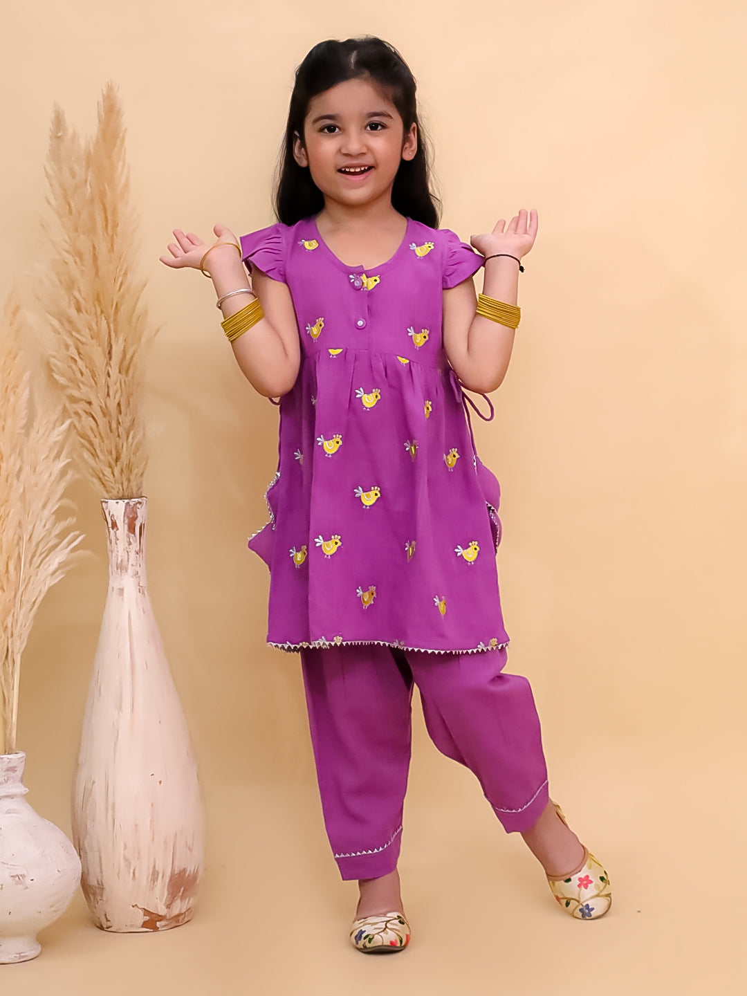 Ethnic Set-Jhilmil Girls Kurta Pajama Set with Tweet Dreams Boys Kurta Pajama Set