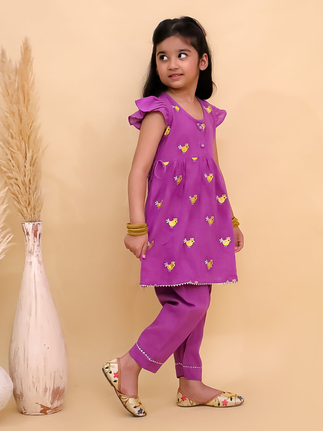 Ethnic Set-Jhilmil Girls Kurta Pajama Set with Tweet Dreams Boys Kurta Pajama Set