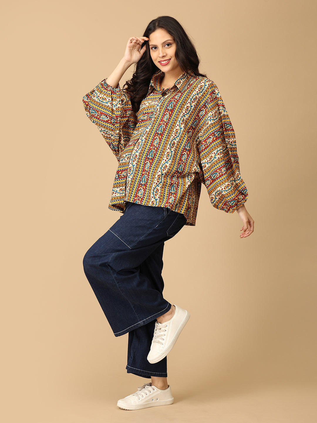 Kalavriti Maternity and Nursing Oversized Shirt