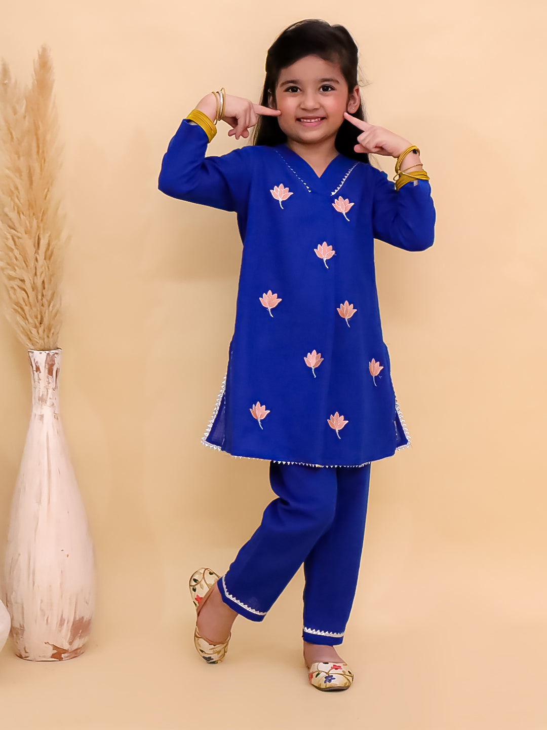 Ethnic Set-Kamal Vatika Girls Kurta Pajama Set with Boys Kurta Pajama Set