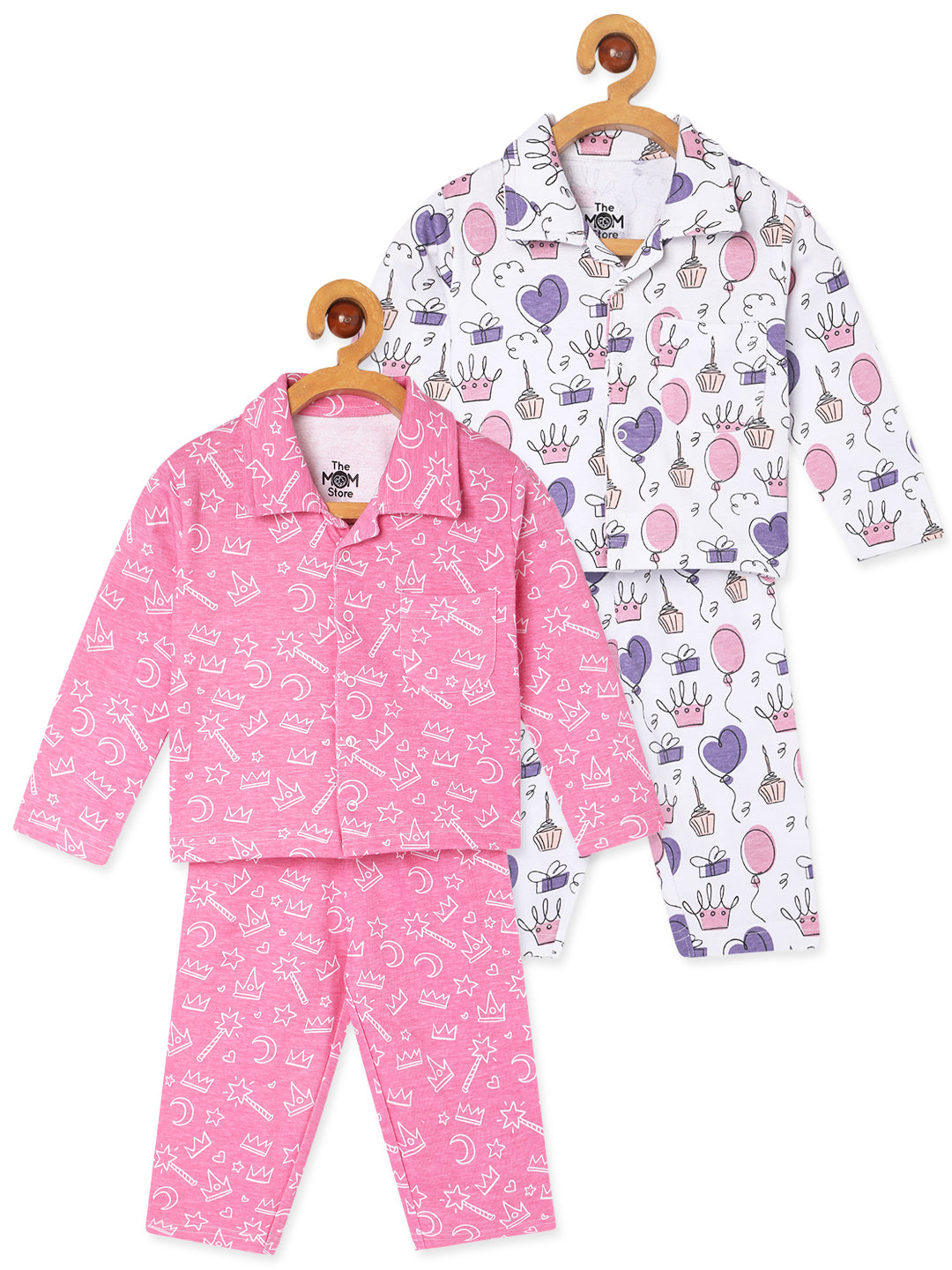 Kids Pajama Set Combo of 2-Princess Party & Pink-A-Boo