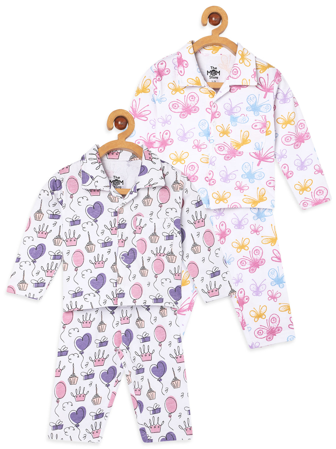 Kids Pajama Set Combo of 2-Princess Party & Spring Wings