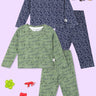 Kids Pajama Set Combo of 2-The Alligator & Dinos Rule