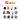13pcs Gingerbread Santa themed  assorted Christmas Tree Balls & xmas decoration set