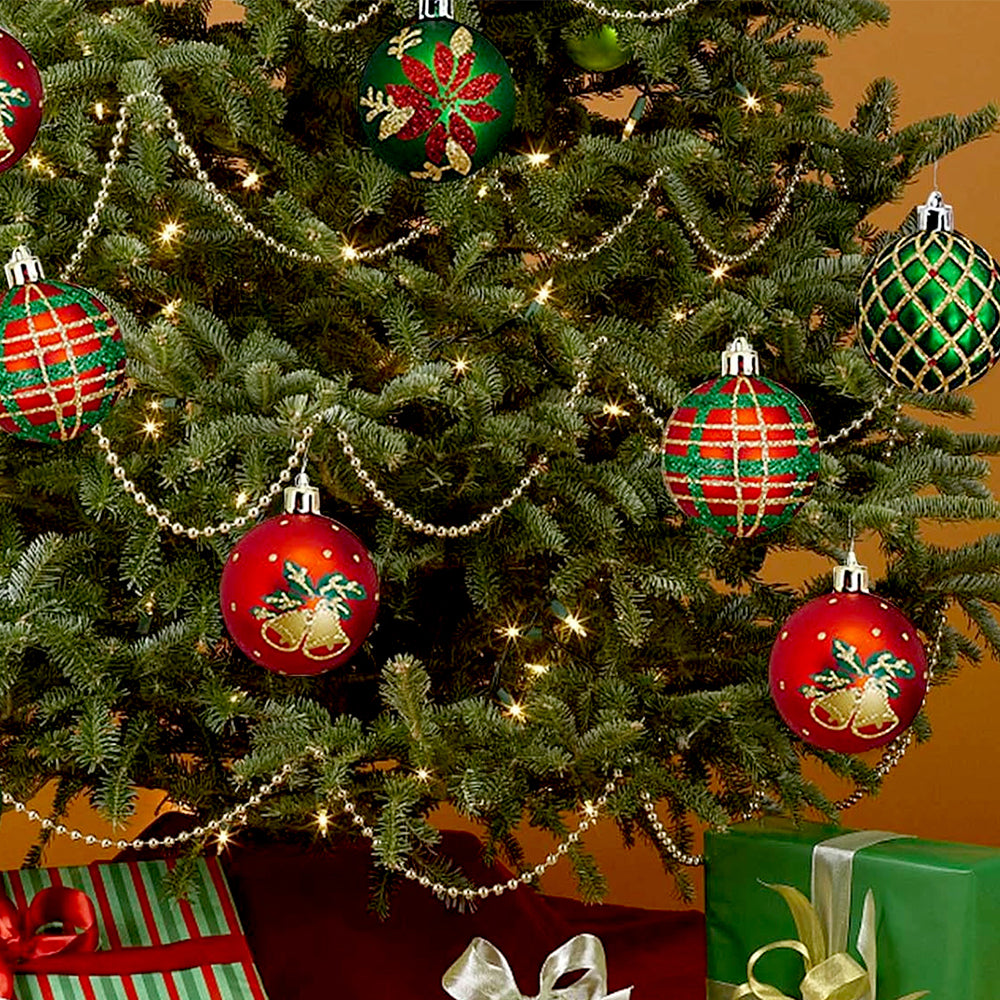 Little Surprise Box 16pcs Red Green Gold print Christmas Tree ornaments XMAS Tree decoration set