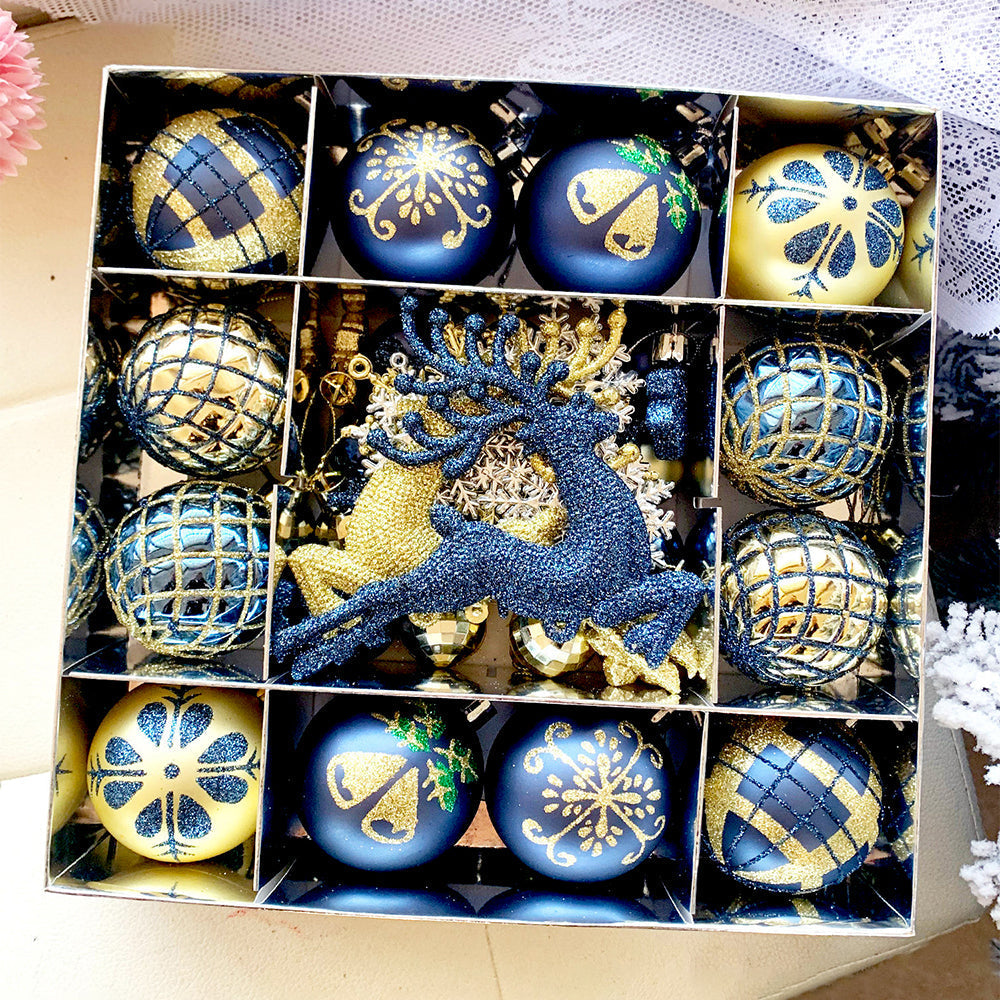 Little Surprise Box 45pcs Midnight Blue & Gold Christmas Tree ornaments XMAS Tree decoration set