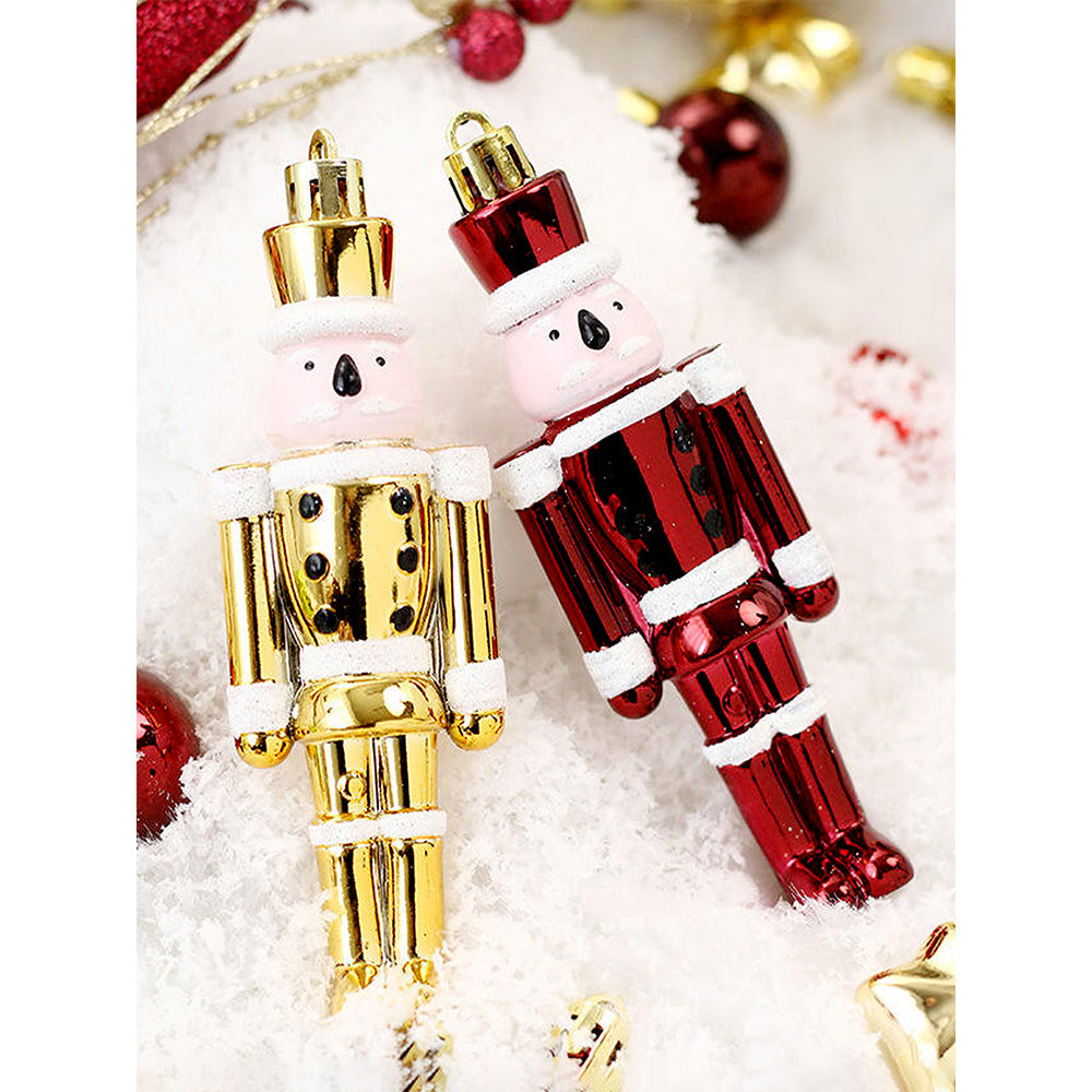 Little Surprise Box 50pcs Deep Maroon Burgundy & Gold Christmas Tree ornaments XMAS Tree decoration set