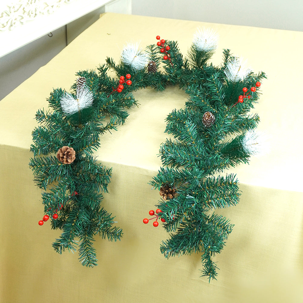Little Surprise Box  6 feet Deep Green Xmas Garland for Home and Table Décor