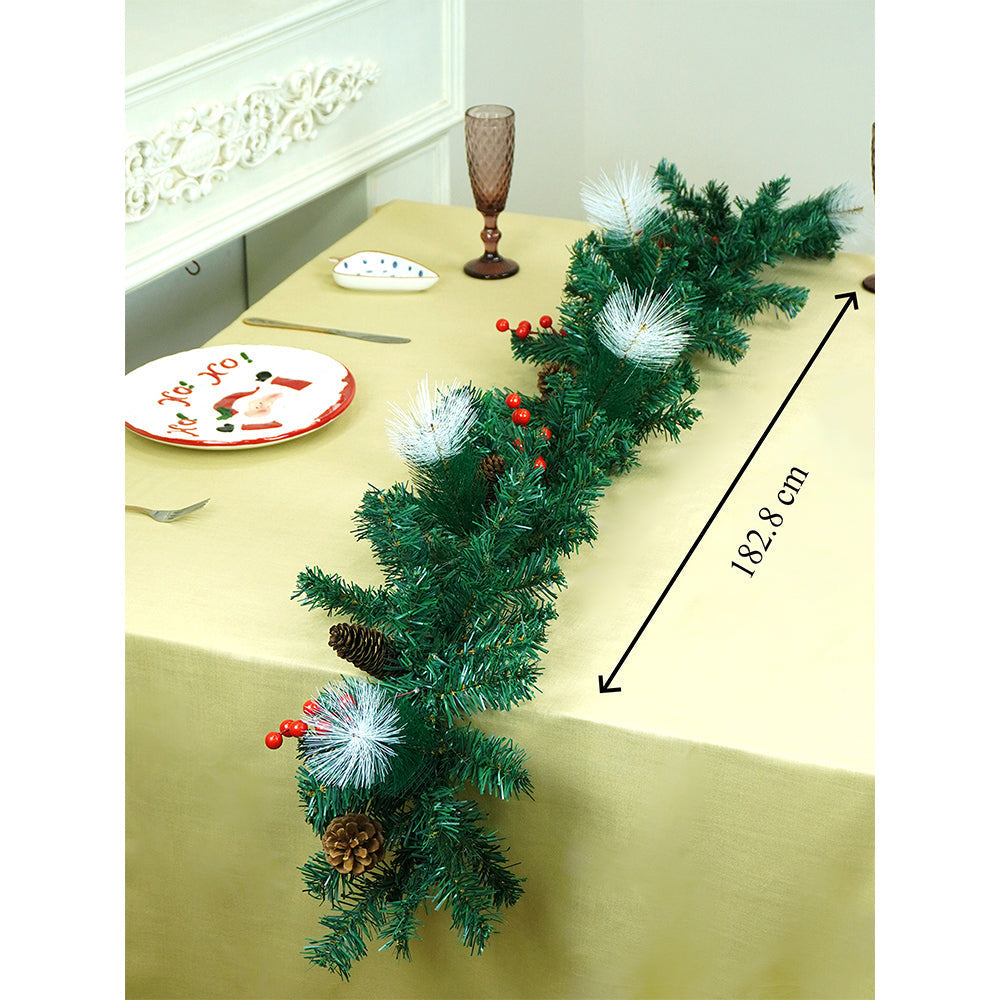Little Surprise Box  6 feet Deep Green Xmas Garland for Home and Table Décor
