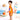 2 Pcs Orange Surfboard T-shirt & Shorts Set, Toddlers & Kids Swimwear with Free Wash Bag & Free Swim Detergent