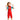 Kids' Knee-Length Red & Teal Green Printed Swimwear with UPF 50+ Fabric & Free Washbag