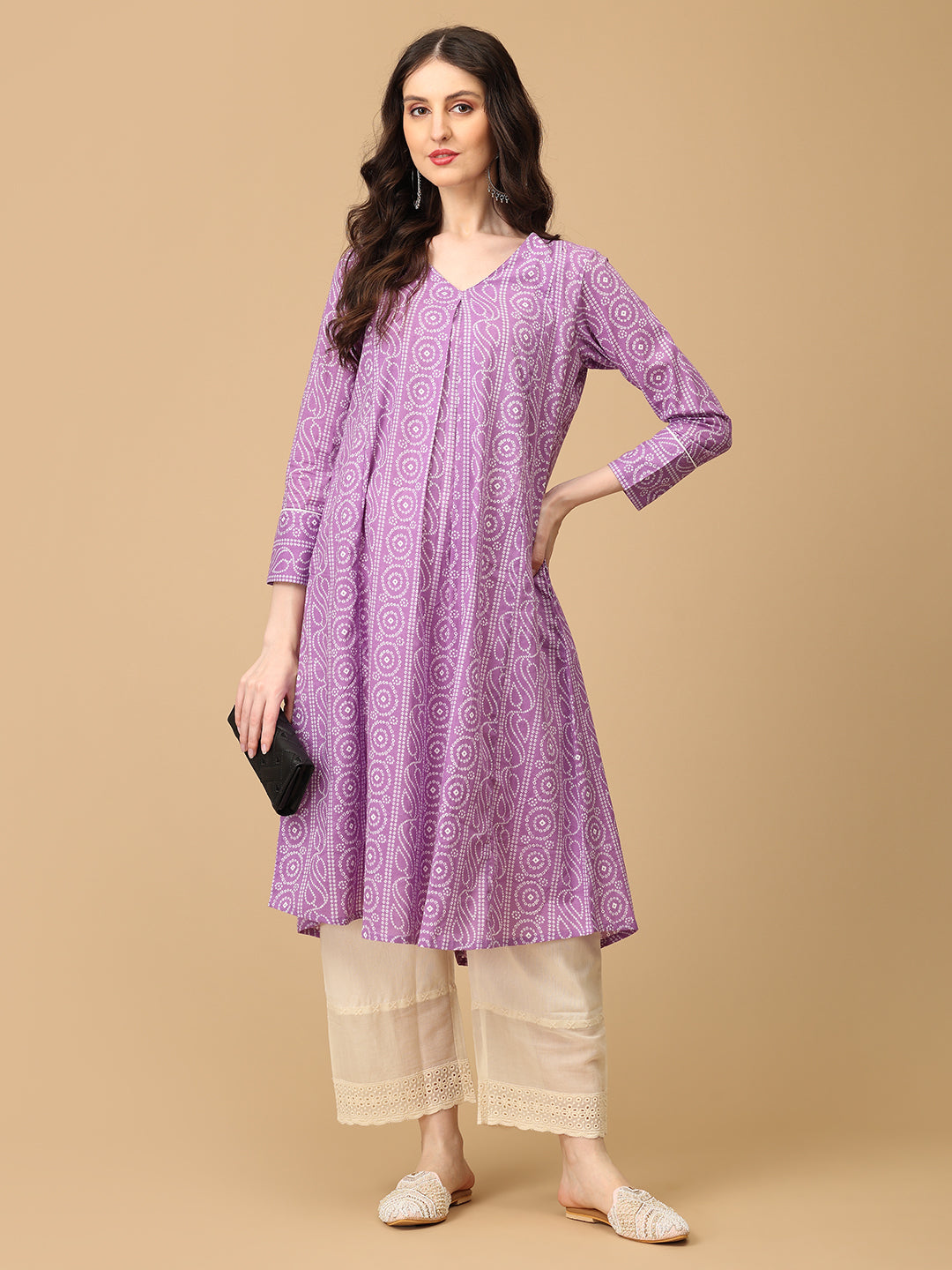 Lavender Euphoria Maternity and Nursing Anarkali Set