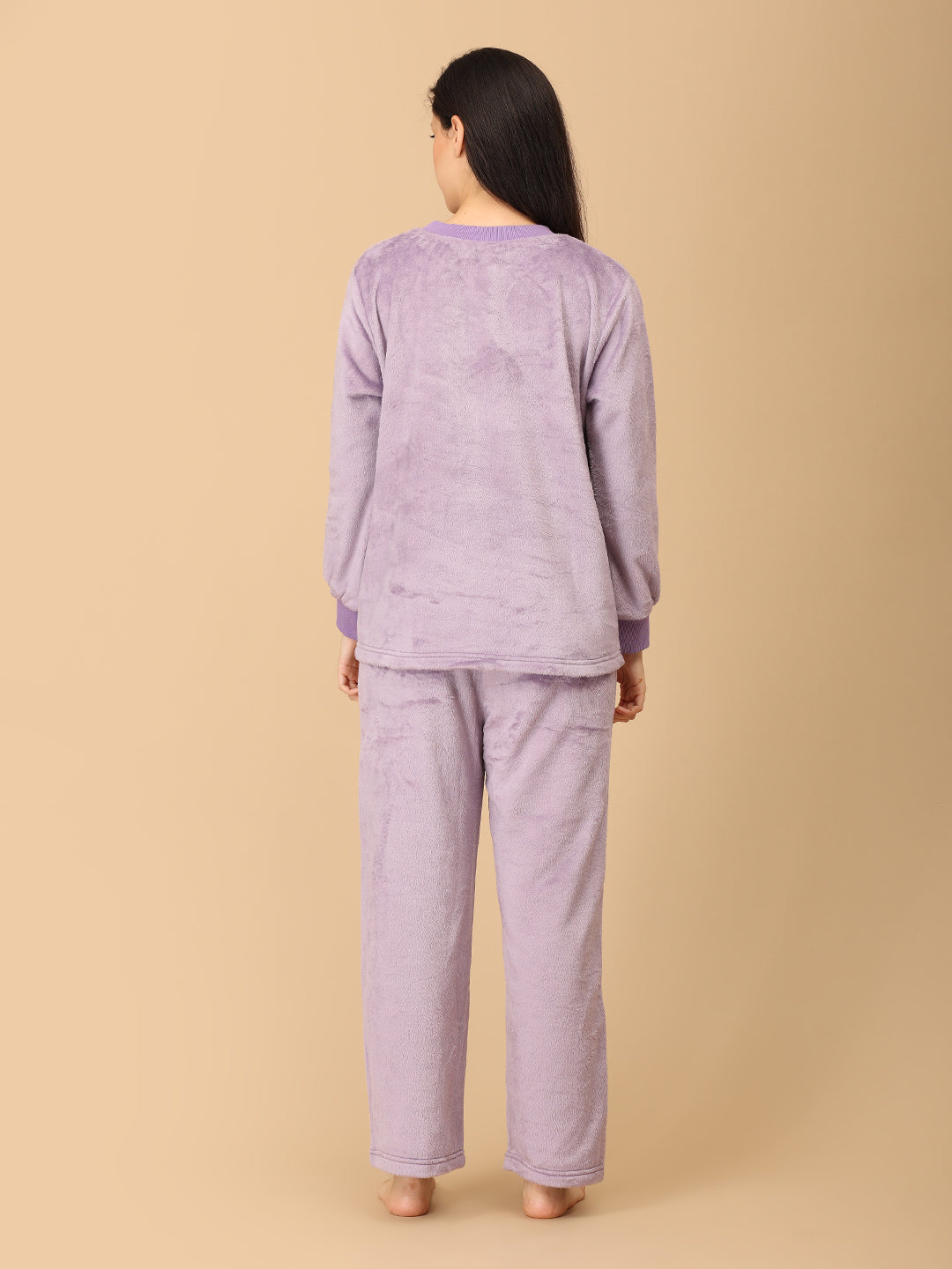 Lilac Fluffies Womens Fleece Co-ord Set