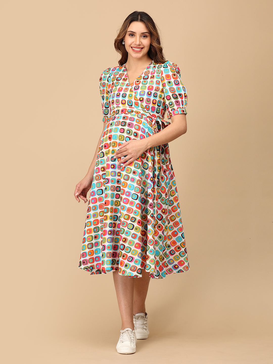 Living in Color Maternity and Nursing Wrap Dress