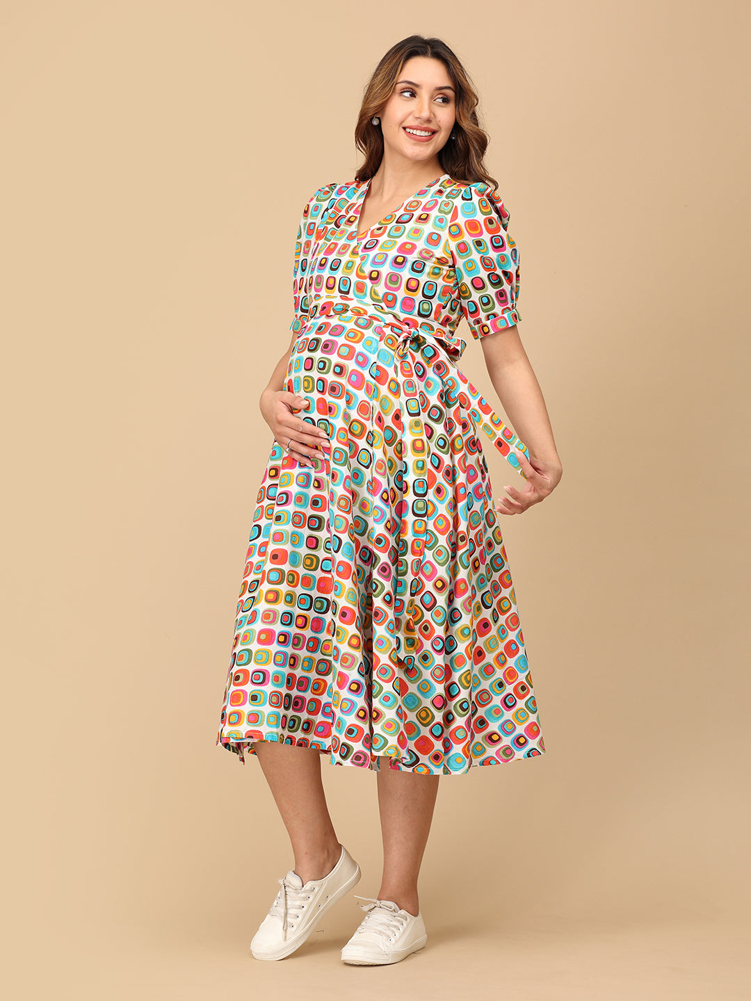 Living in Color Maternity and Nursing Wrap Dress