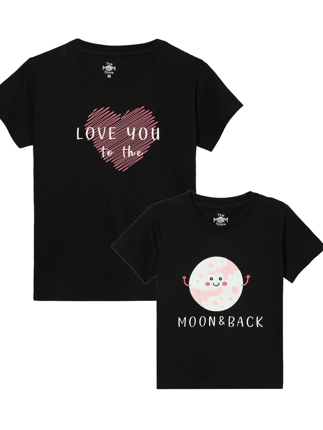 Love You To The Moon Matching Family T Shirts- Combo Of 2