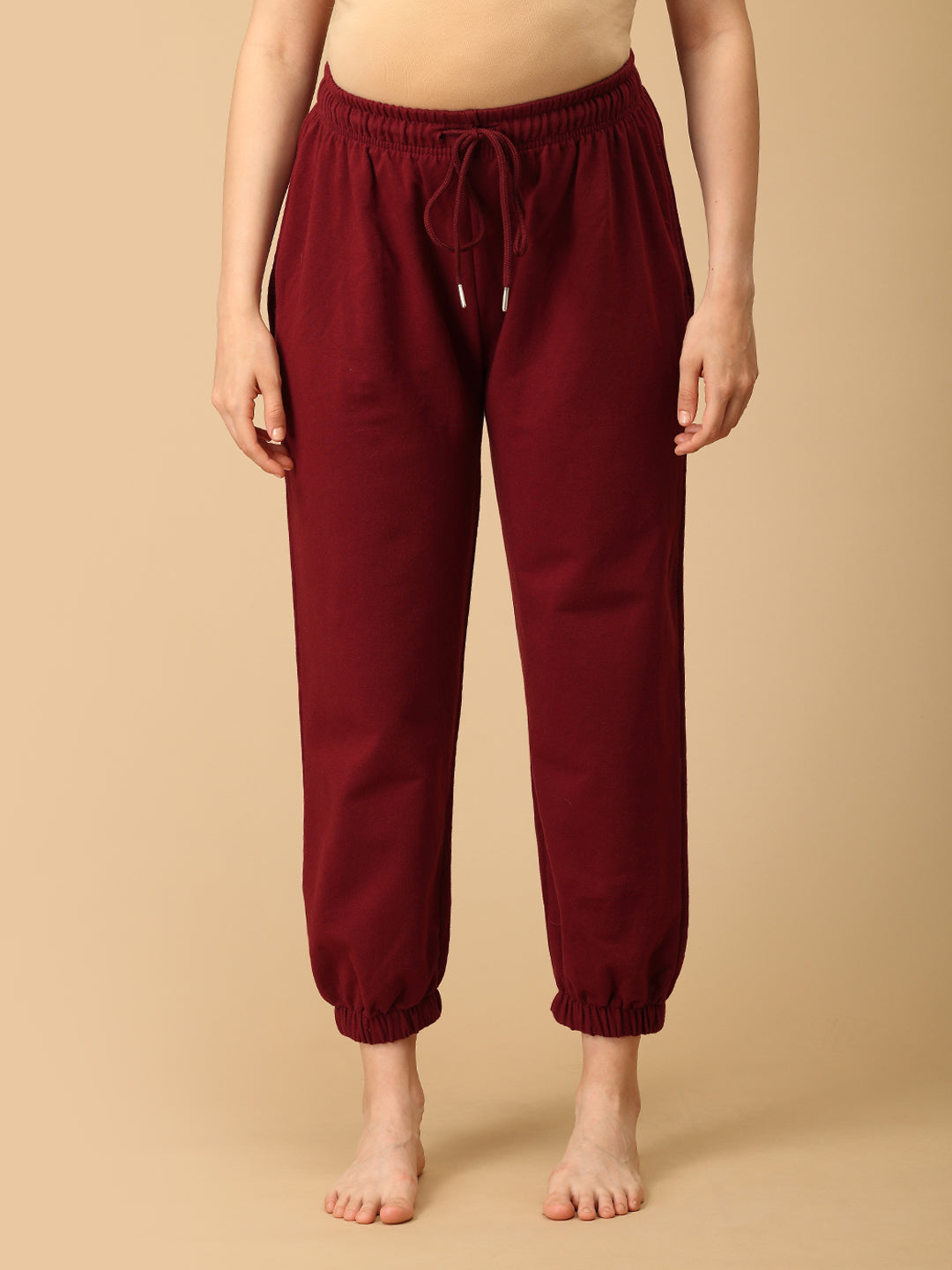 Maroon Maternity Joggers