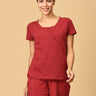 Maternity and Nursing Top- Red Melange