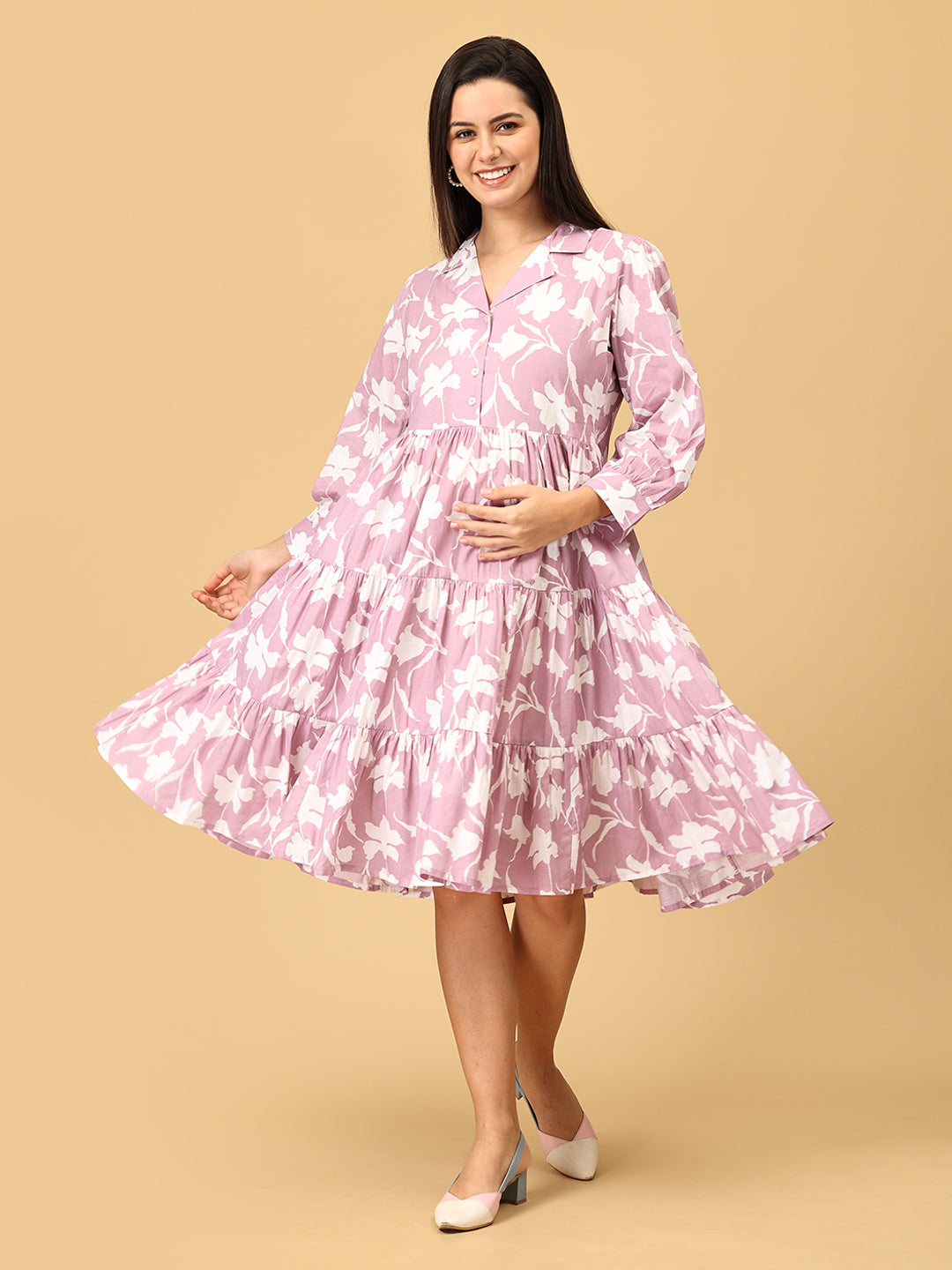 Mauve-lous Maternity and Nursing Dress