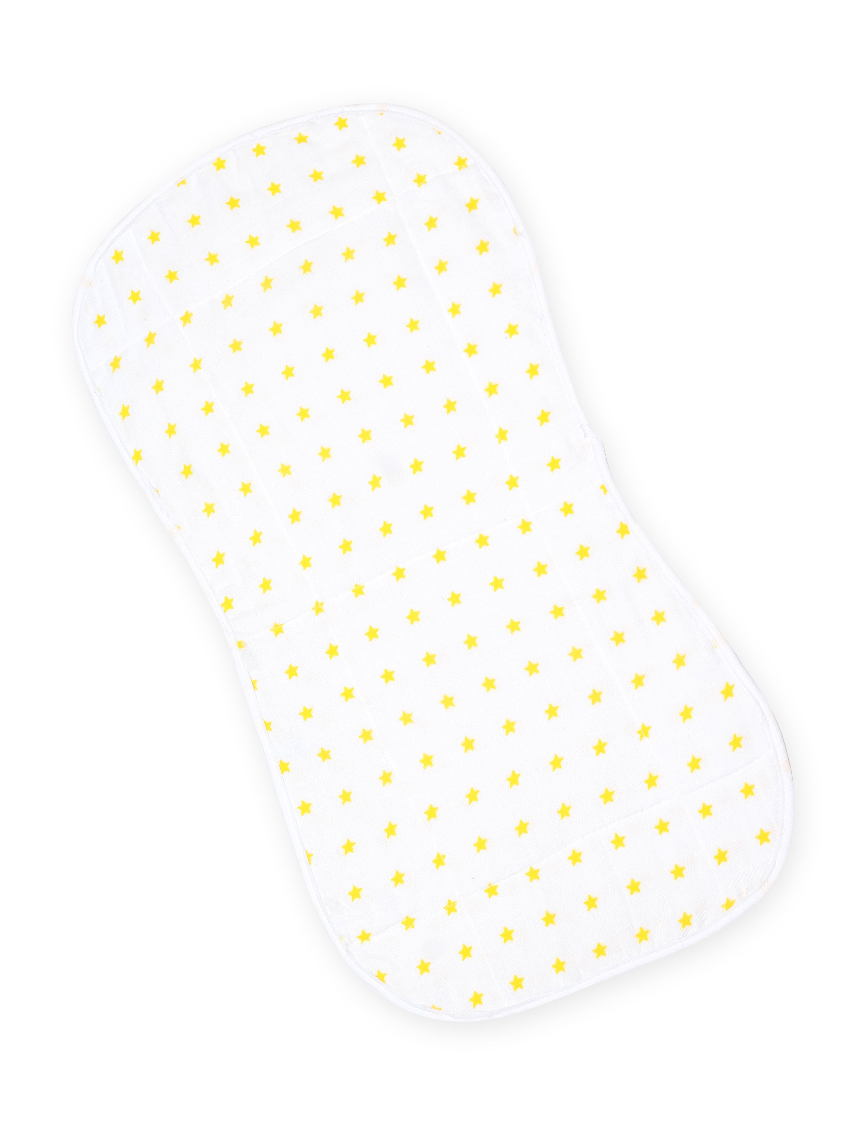 Muslin Burp Cloth Combo Of 2 -: Fruity Pineapple-Yellow Star