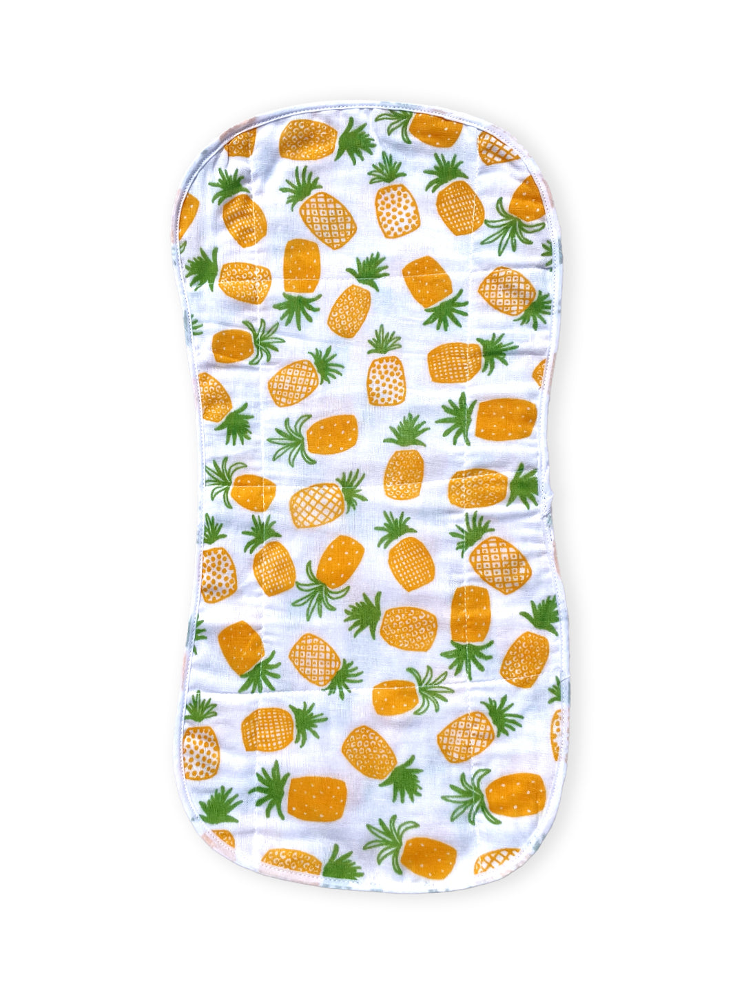 Muslin Burp Cloth Combo Of 2 -:  Fruity Pineapple-Happy Rainbow