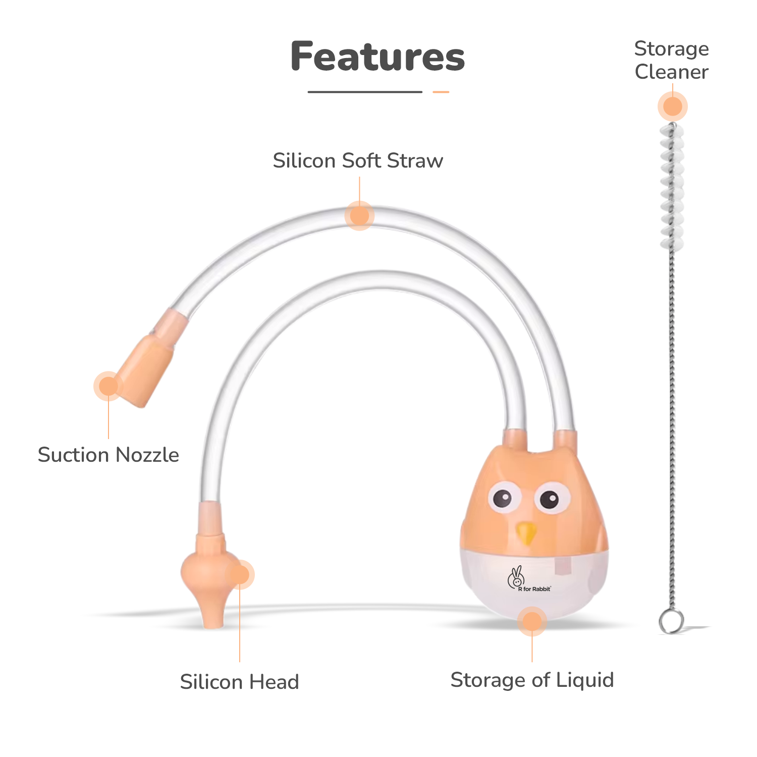 R for Rabbit Snowy Nasal Cleaner For Baby Painless Relief From Mucus & Blocked Nose