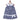 Navy Blue Checkered Girls Casual Dress