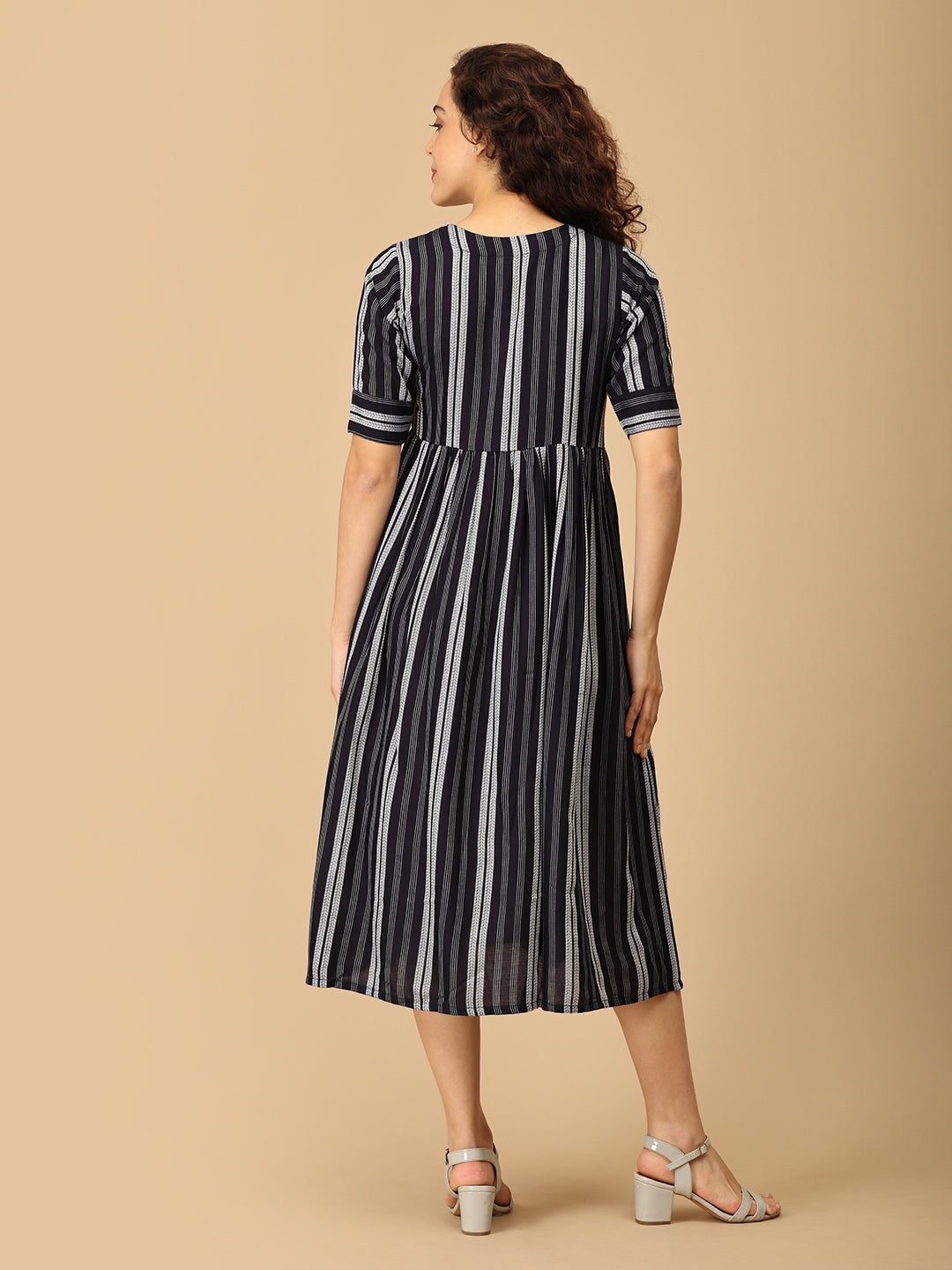 Navy Notions Maternity and Nursing Dress