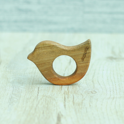 Earthytweens Neem Wood Teethers Set Of 3 (Bird+Star+Cloud)