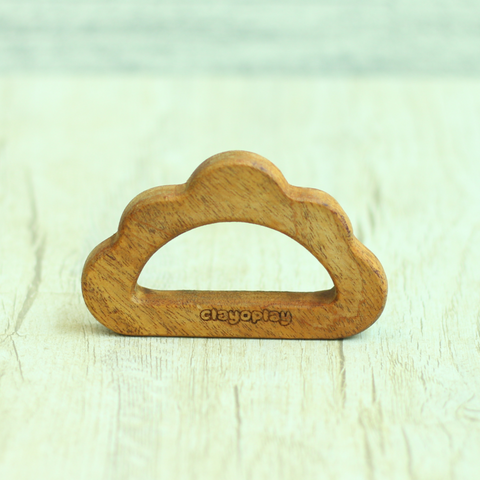 Earthytweens Neem Wood Teethers Set Of 4 (Bird+Bunny+Cloud+Star)