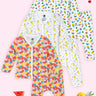 Newborn and Infant Pajama Set Combo of 3: Berry Bites-Fruitilicious-Mango Mia