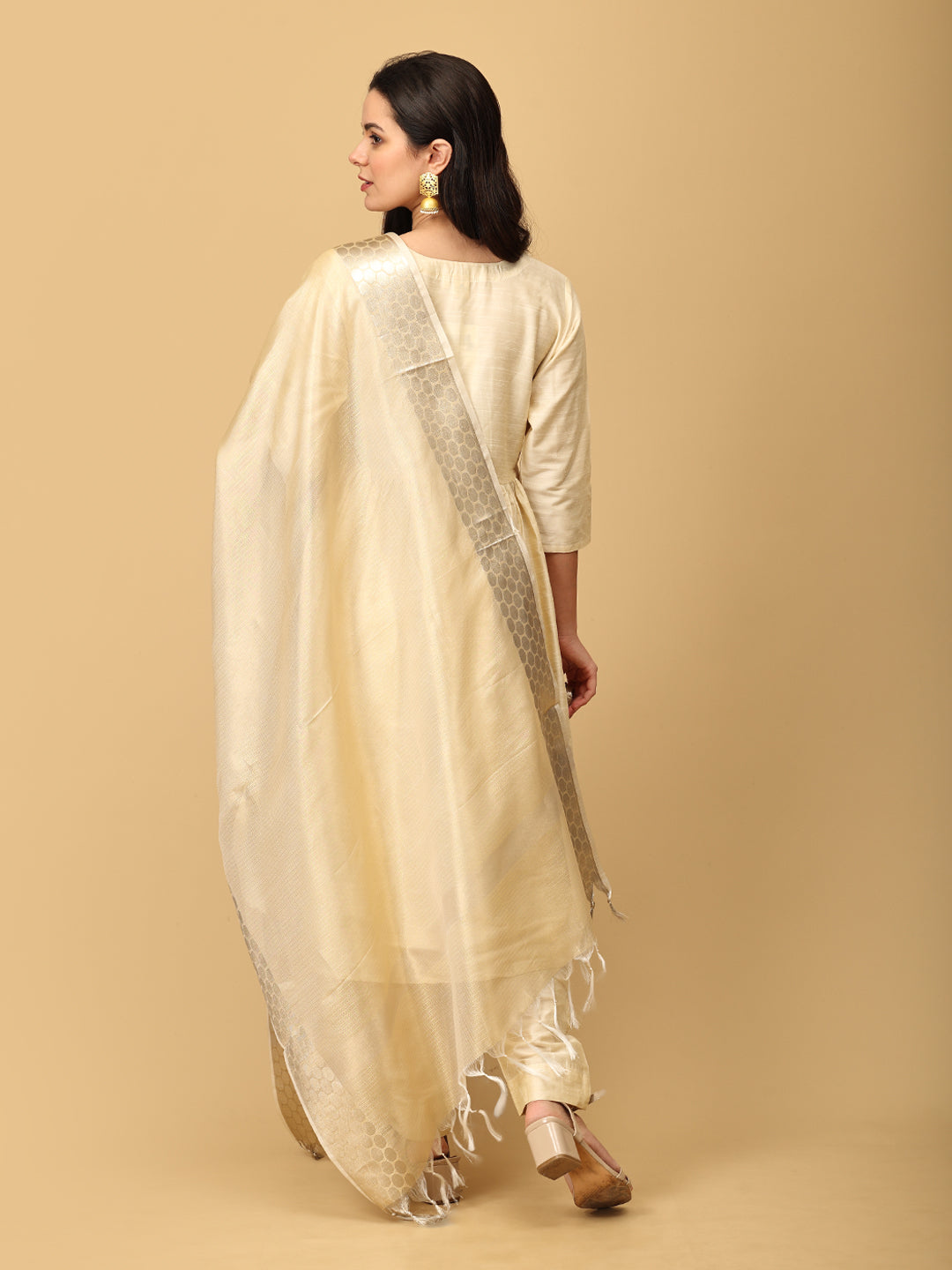 Onakkodi Maternity and Nursing Silk Kurta Set With Dupatta