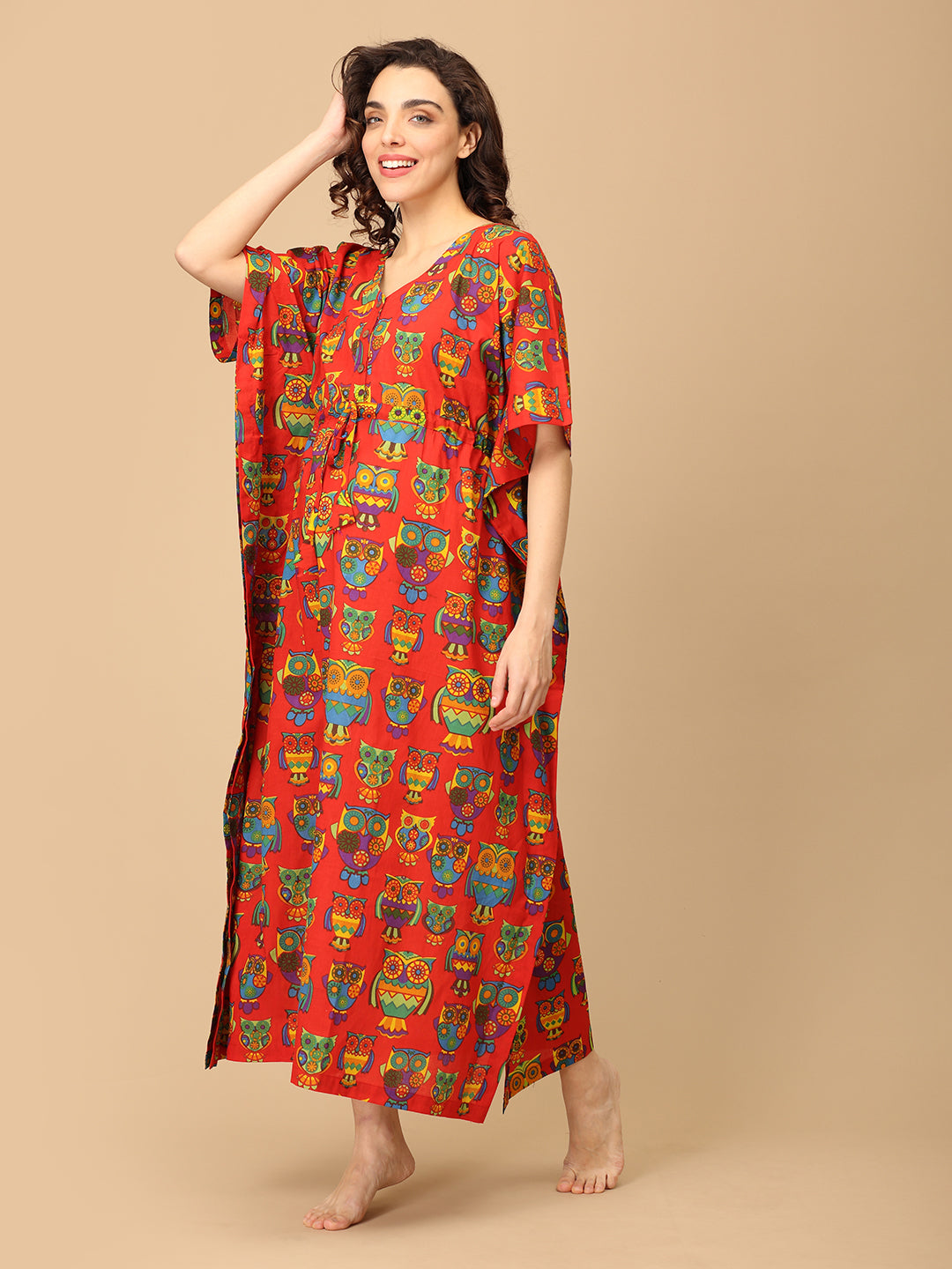 Owl You Need Maternity and Nursing Kaftan Nighty