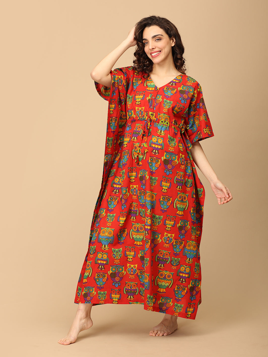 Owl You Need Maternity and Nursing Kaftan Nighty