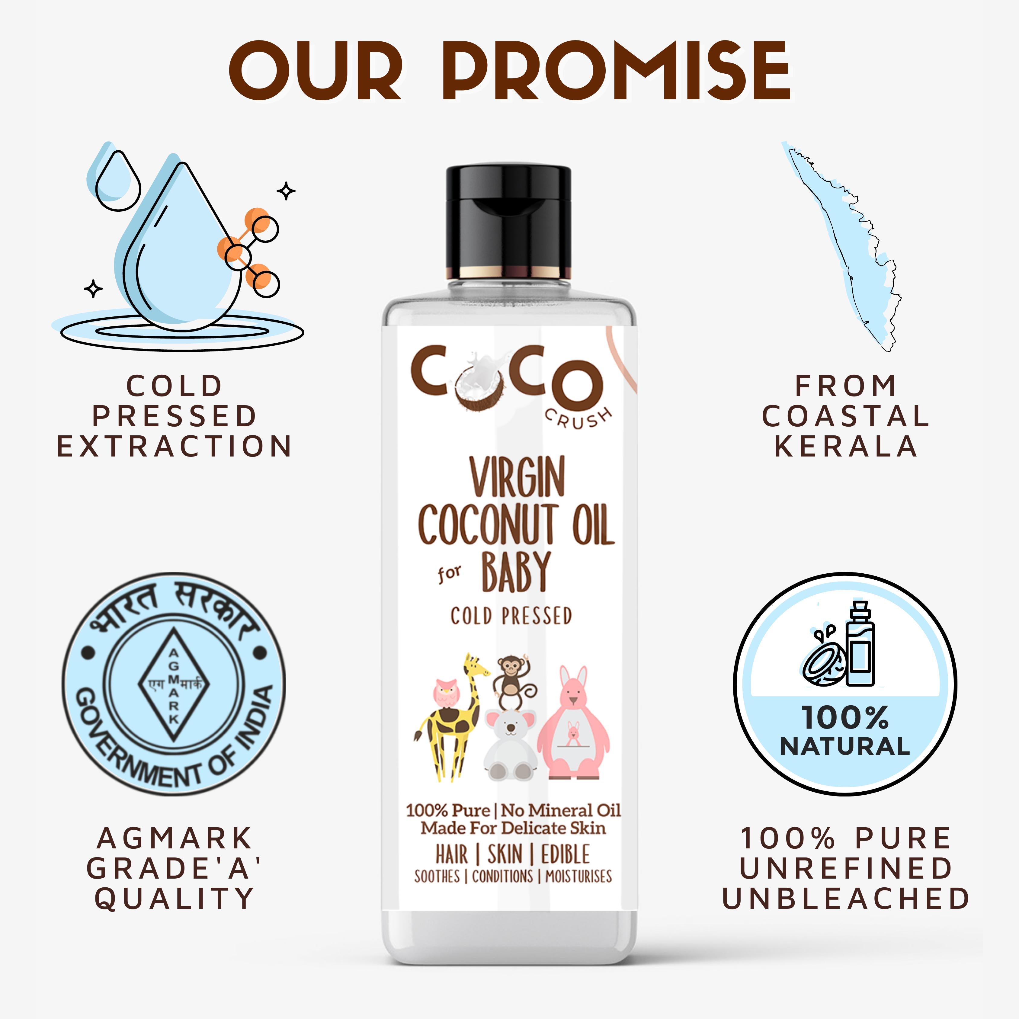 Coco Crush Virgin Coconut Oil for Baby Massage