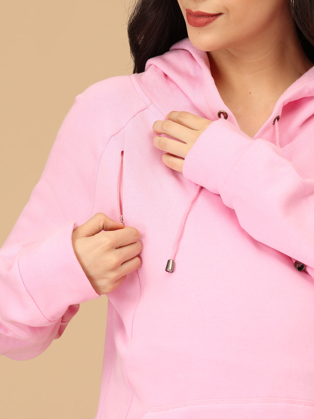 Pastel Puffer Maternity and Nursing Sweatshirt Hoodie