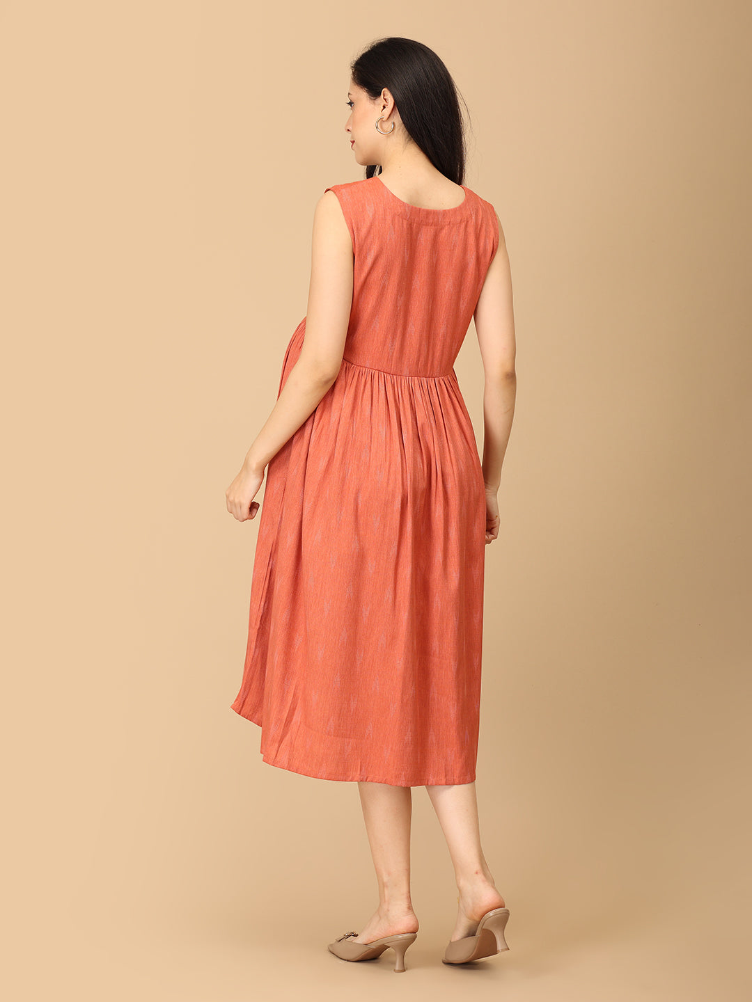 Peach Please Maternity and Nursing Shacket Dress