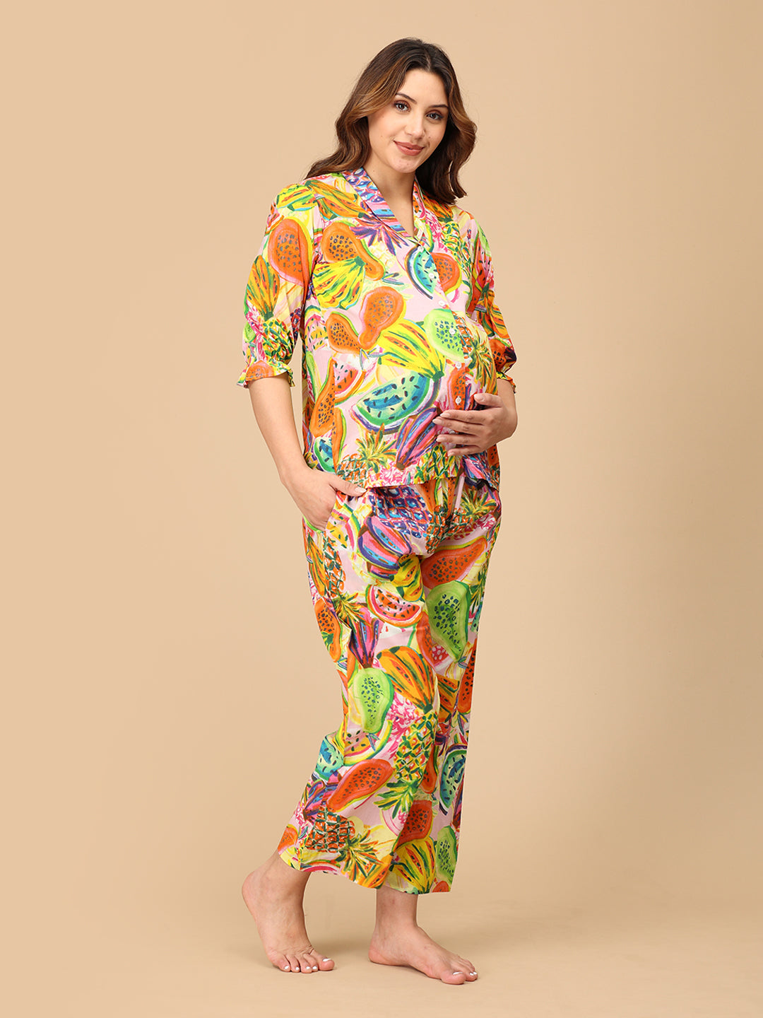 Peel Good Look Maternity and Nursing Nightwear Set