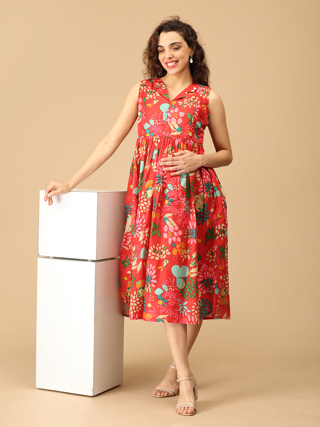 Petal Pop Maternity and Nursing Dress