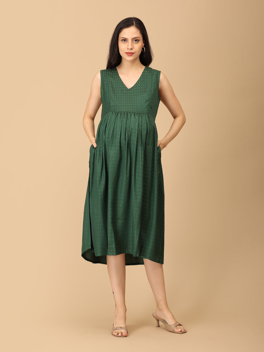Petalicious Maternity and Nursing Shacket Dress