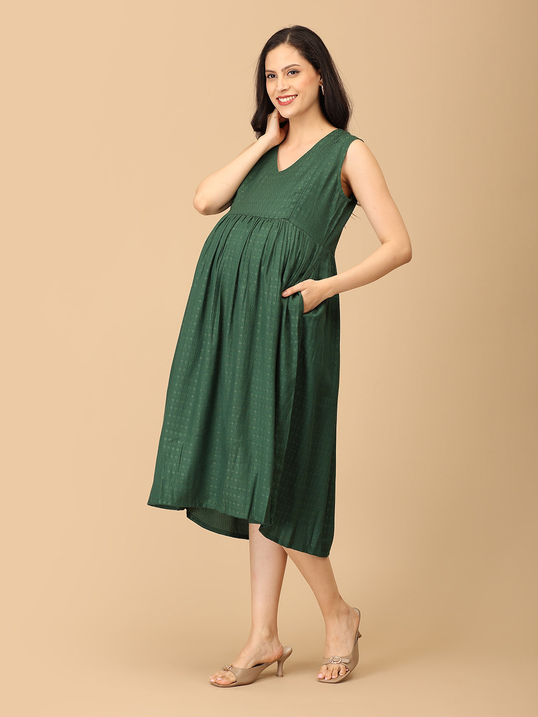 Petalicious Maternity and Nursing Shacket Dress