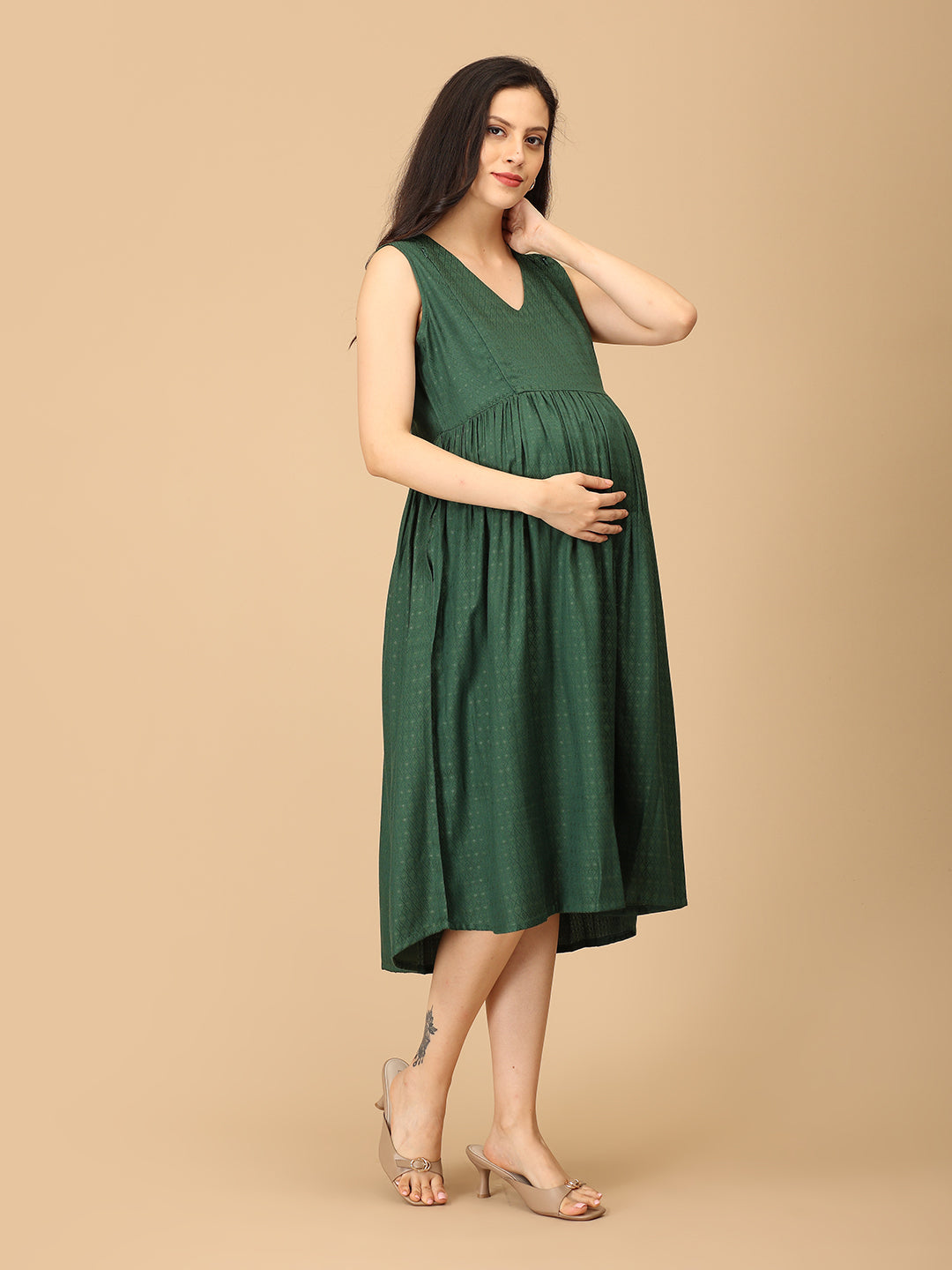 Petalicious Maternity and Nursing Shacket Dress