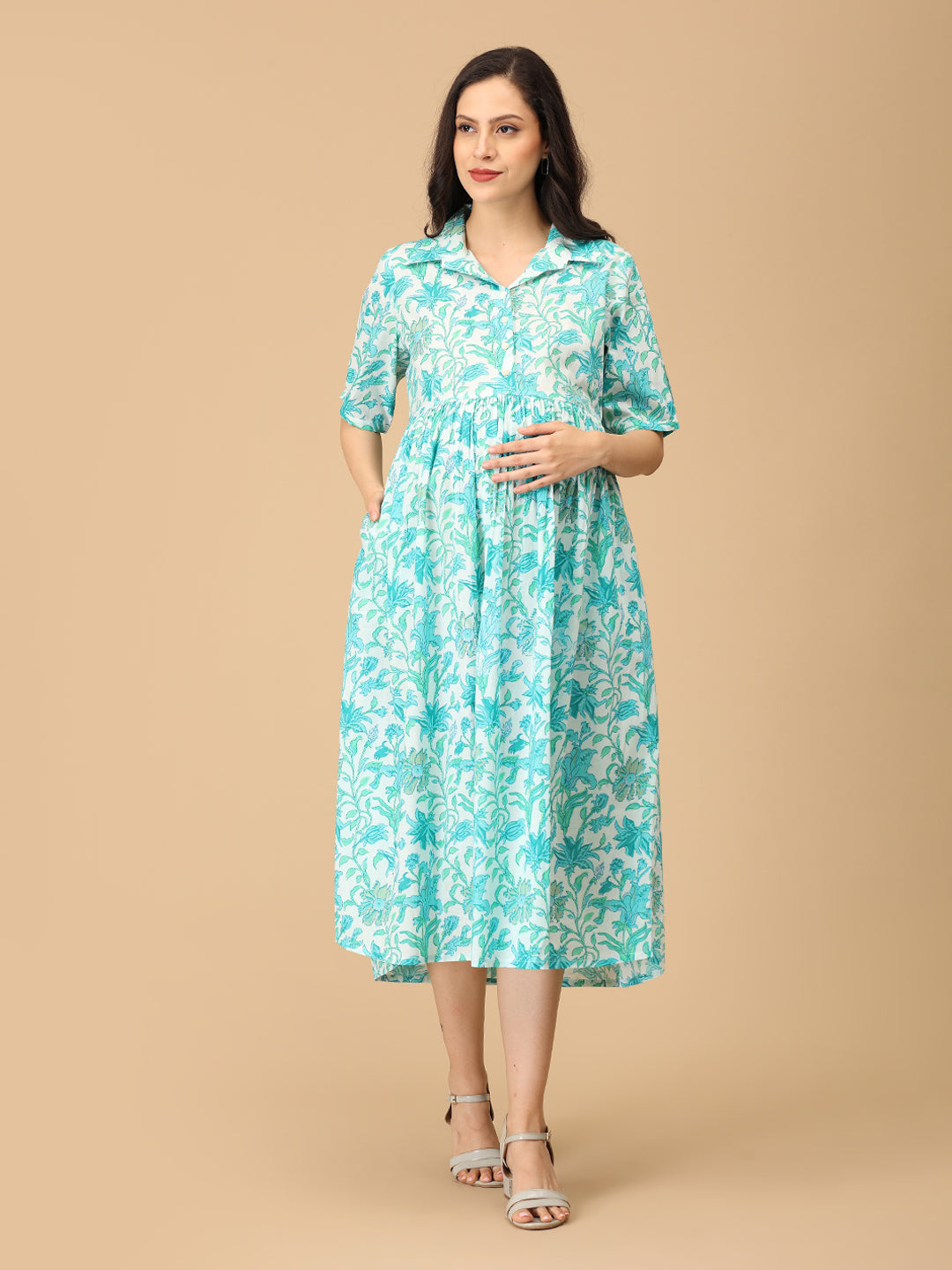Pigment Pop Maternity and Nursing Dress