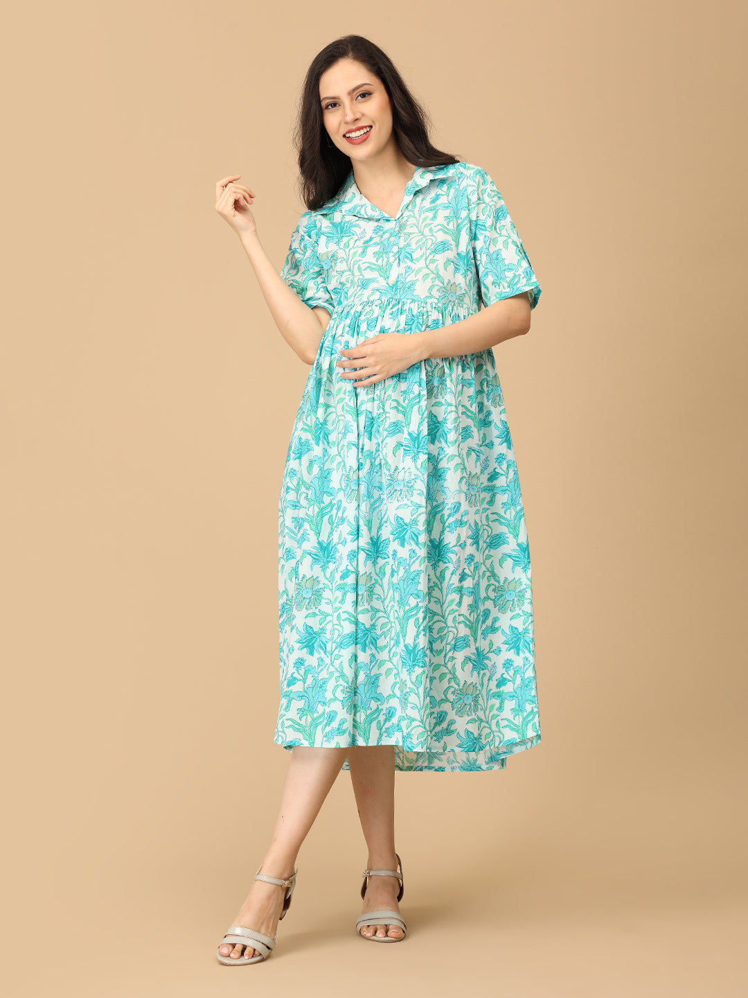 Pigment Pop Maternity and Nursing Dress