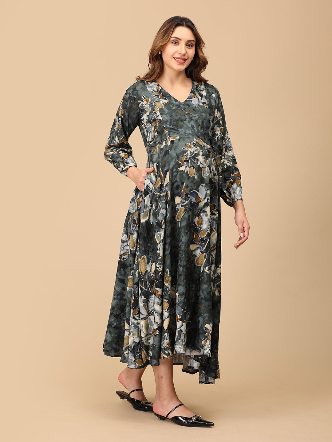 Pitch Please Maternity and Nursing Maxi Dress