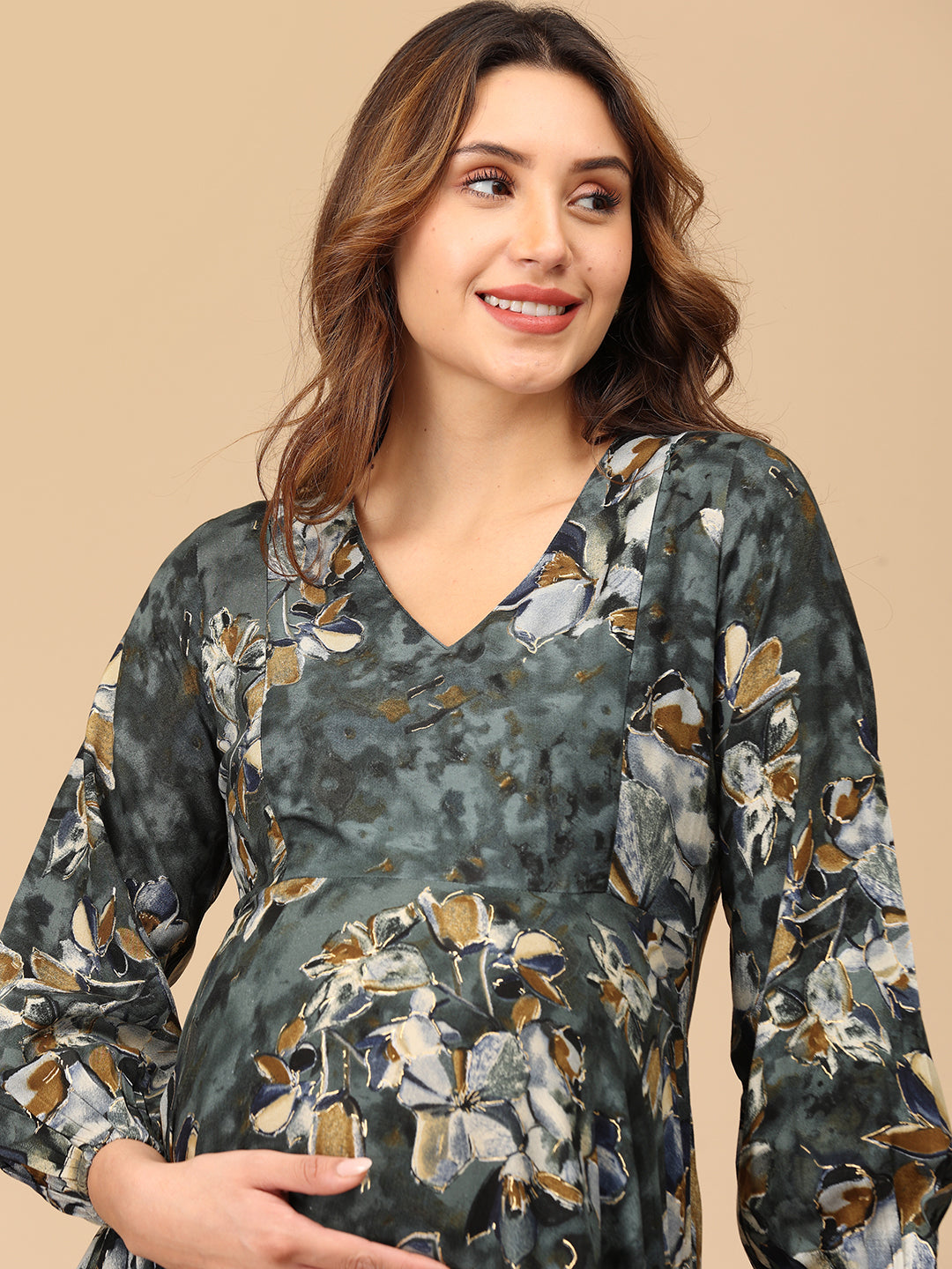 Pitch Please Maternity and Nursing Maxi Dress