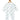 Picture of a jabla style romper with penguin designs from the mom store hanging on a rack